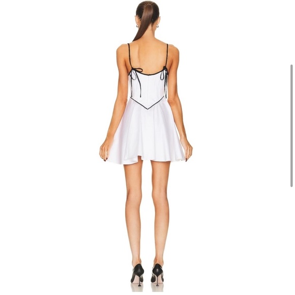 NEW NWT Helsa Revolve Stretch Cotton Sateen Bustier Mini Dress - Picture 2 of 8